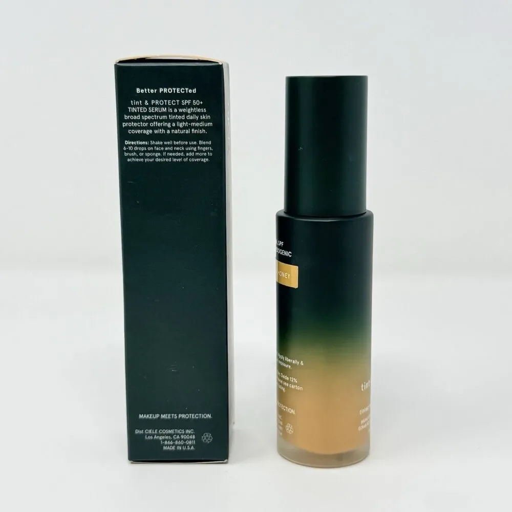 Ciele Tint Protect SPF 50 Tinted Serum Foundation 08 Medium Honey New